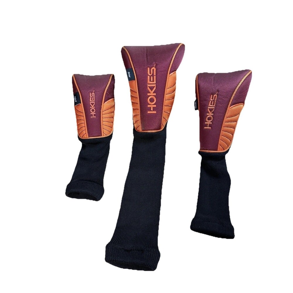 Team Effort Golf Set of 3 Virginia Tech Hokies Headcover Driver Fairway Hybrid